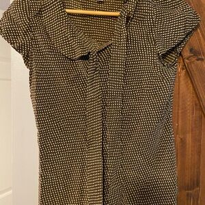 Banana Republic Black and White Geometric Blouse